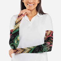 Custom Aotearoa Atua Maui Arm Sleeves Demigod Hero And Trickster Koru Patterns