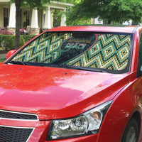 Aotearoa Atua Maui Auto Sun Shade Demigod Hero And Trickster Koru Patterns