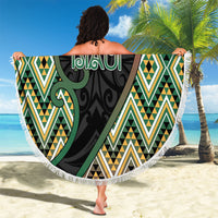Aotearoa Atua Maui Beach Blanket Demigod Hero And Trickster Koru Patterns