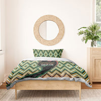 Aotearoa Atua Maui Bedding Set Demigod Hero And Trickster Koru Patterns
