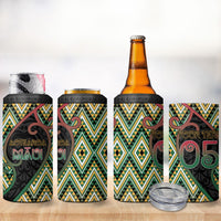 Custom Aotearoa Atua Maui 4 in 1 Can Cooler Tumbler Demigod Hero And Trickster Koru Patterns