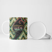 Custom Aotearoa Atua Maui Ceramic Mug Demigod Hero And Trickster Koru Patterns