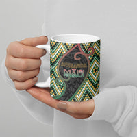 Custom Aotearoa Atua Maui Ceramic Mug Demigod Hero And Trickster Koru Patterns