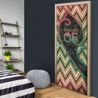 Custom Aotearoa Atua Maui Door Cover Demigod Hero And Trickster Koru Patterns