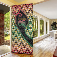 Custom Aotearoa Atua Maui Door Cover Demigod Hero And Trickster Koru Patterns
