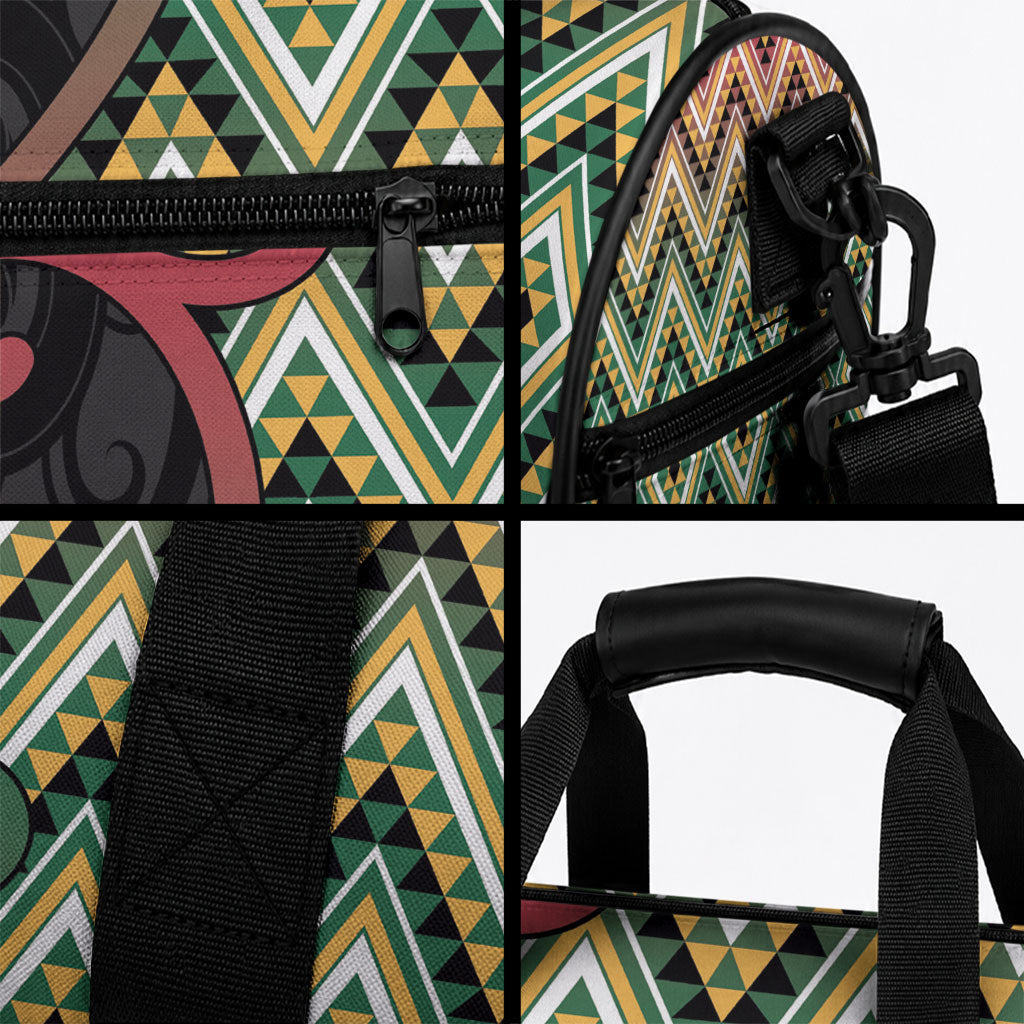 Aotearoa Atua Maui Duffle Bag Demigod Hero And Trickster Koru Patterns