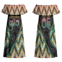 Custom Aotearoa Atua Maui Family Matching Off Shoulder Maxi Dress and Hawaiian Shirt Demigod Hero And Trickster Koru Patterns