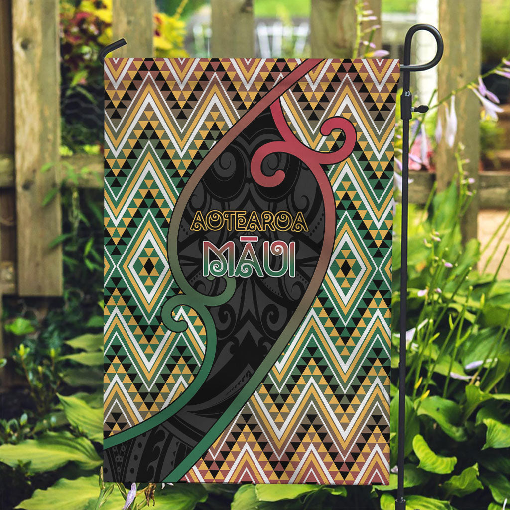 Aotearoa Atua Maui Garden Flag Demigod Hero And Trickster Koru Patterns