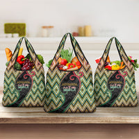 Aotearoa Atua Maui Grocery Bag Demigod Hero And Trickster Koru Patterns