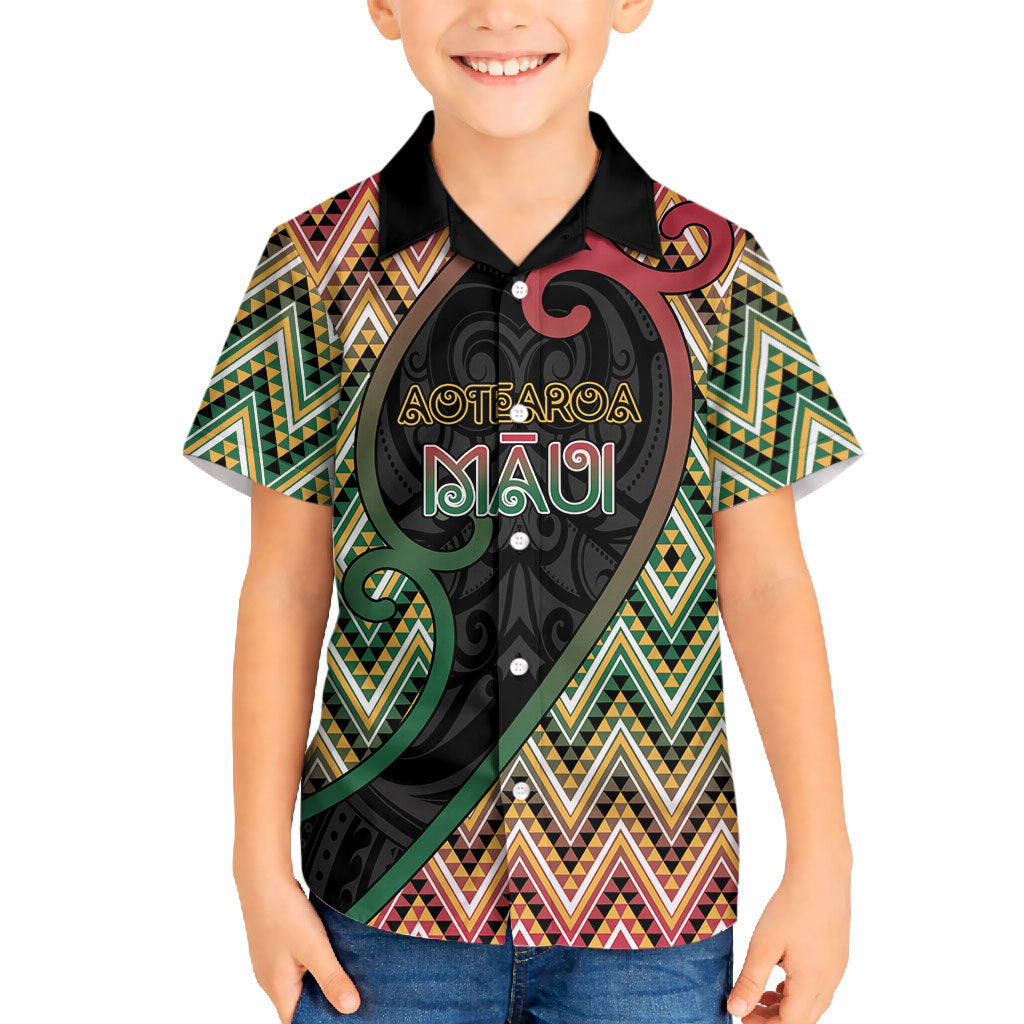 Custom Aotearoa Atua Maui Hawaiian Shirt Demigod Hero And Trickster Koru Patterns
