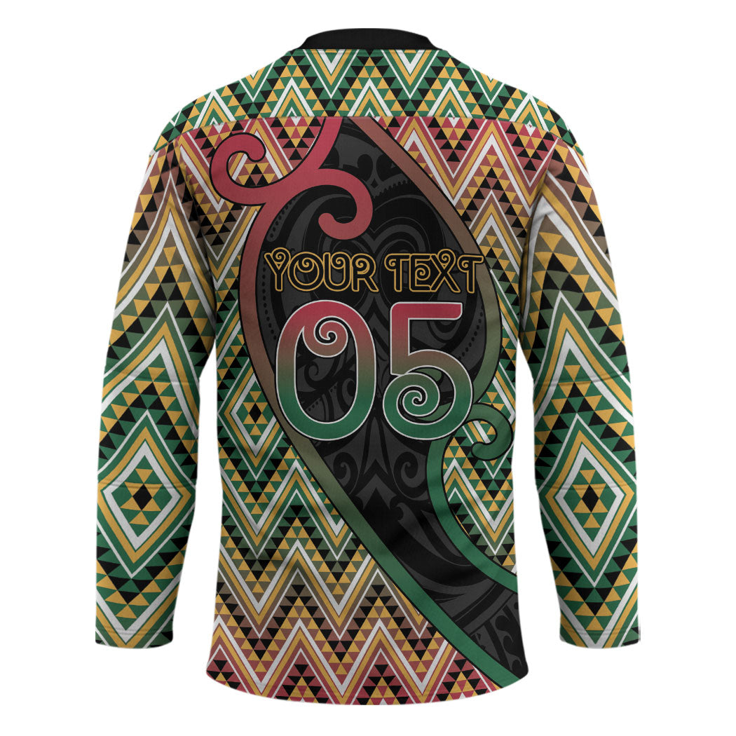 Custom Aotearoa Atua Maui Hockey Jersey Demigod Hero And Trickster Koru Patterns