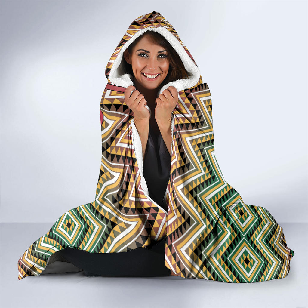 Aotearoa Atua Maui Hooded Blanket Demigod Hero And Trickster Koru Patterns