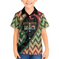 Custom Aotearoa Atua Maui Kid Hawaiian Shirt Demigod Hero And Trickster Koru Patterns