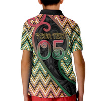 Custom Aotearoa Atua Maui Kid Polo Shirt Demigod Hero And Trickster Koru Patterns