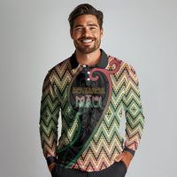 Custom Aotearoa Atua Maui Long Sleeve Polo Shirt Demigod Hero And Trickster Koru Patterns