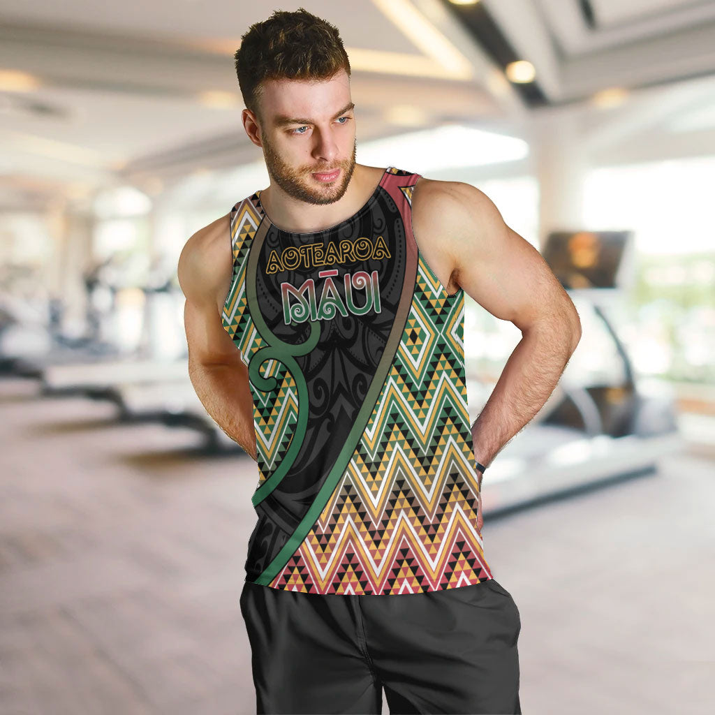 Custom Aotearoa Atua Maui Men Tank Top Demigod Hero And Trickster Koru Patterns