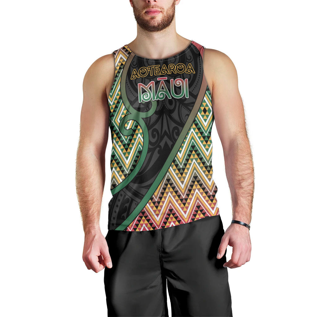 Custom Aotearoa Atua Maui Men Tank Top Demigod Hero And Trickster Koru Patterns