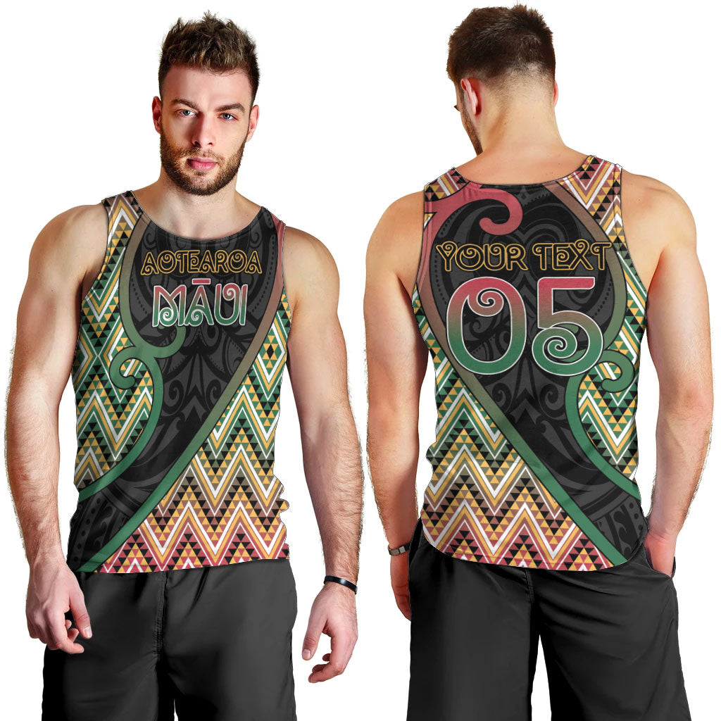 Custom Aotearoa Atua Maui Men Tank Top Demigod Hero And Trickster Koru Patterns