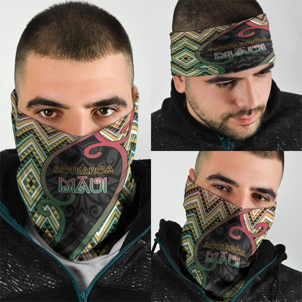 Aotearoa Atua Maui Neck Gaiter Demigod Hero And Trickster Koru Patterns