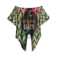 Custom Aotearoa Atua Maui Off Shoulder Wrap Waist Top Demigod Hero And Trickster Koru Patterns