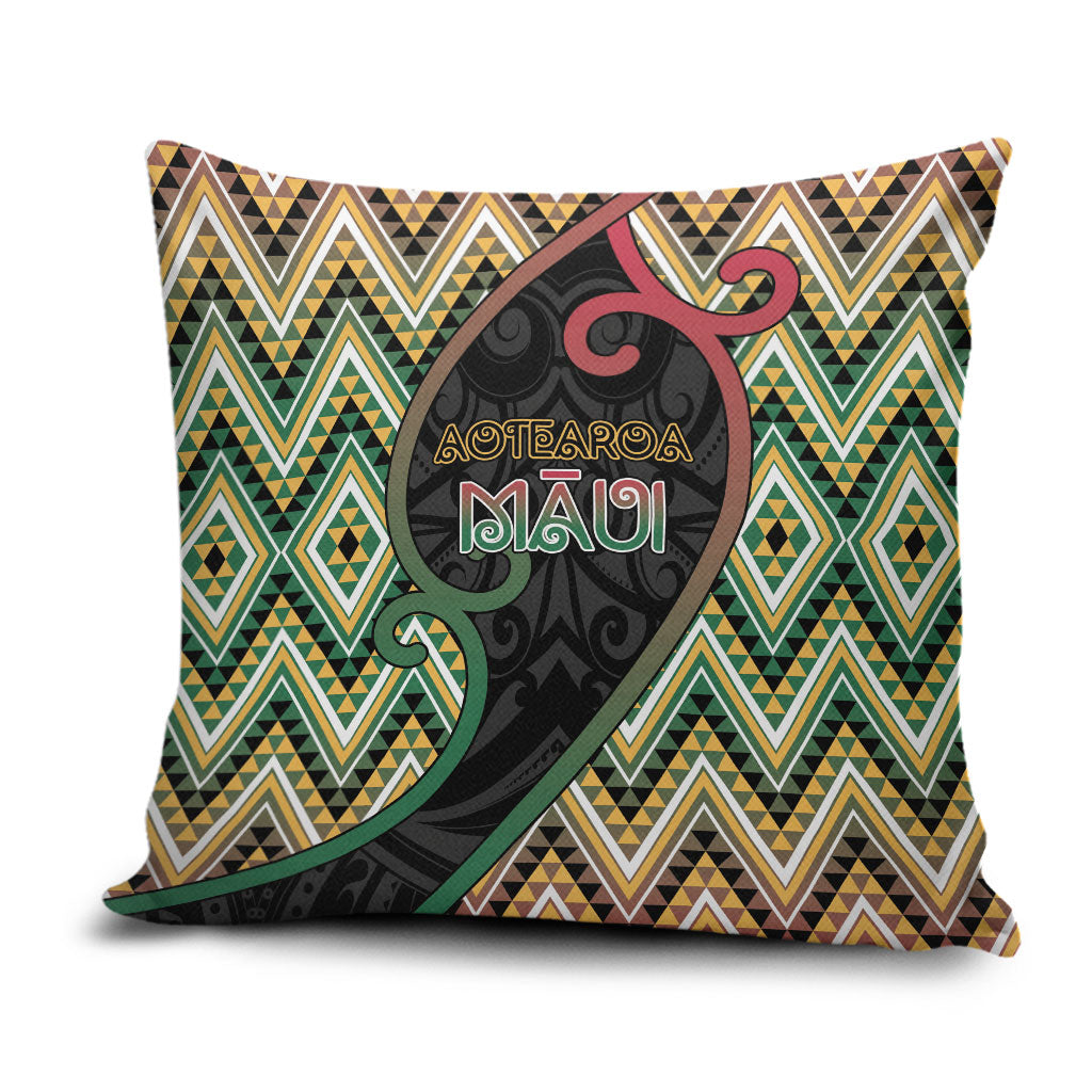 Aotearoa Atua Maui Pillow Cover Demigod Hero And Trickster Koru Patterns