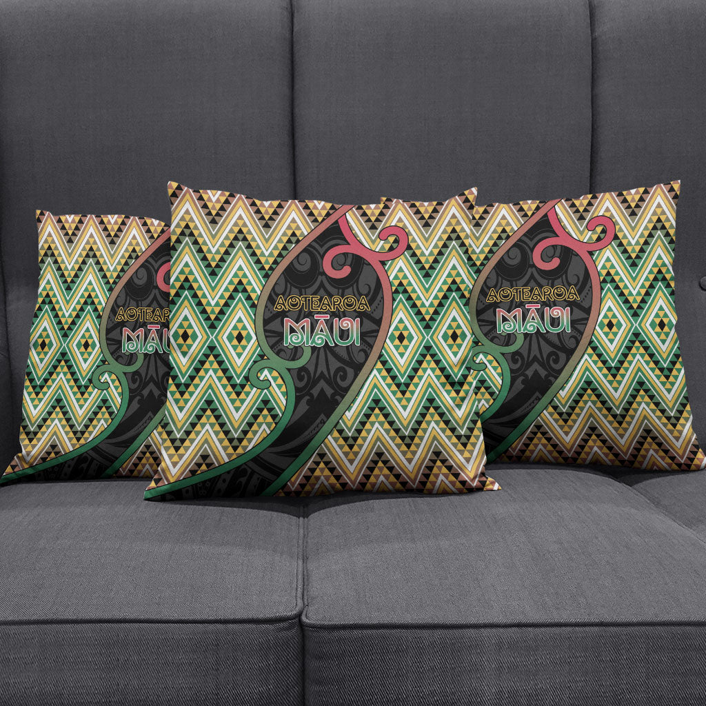 Aotearoa Atua Maui Pillow Cover Demigod Hero And Trickster Koru Patterns