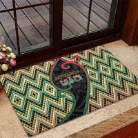 Aotearoa Atua Maui Rubber Doormat Demigod Hero And Trickster Koru Patterns