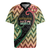 Custom Aotearoa Atua Maui Rugby Jersey Demigod Hero And Trickster Koru Patterns