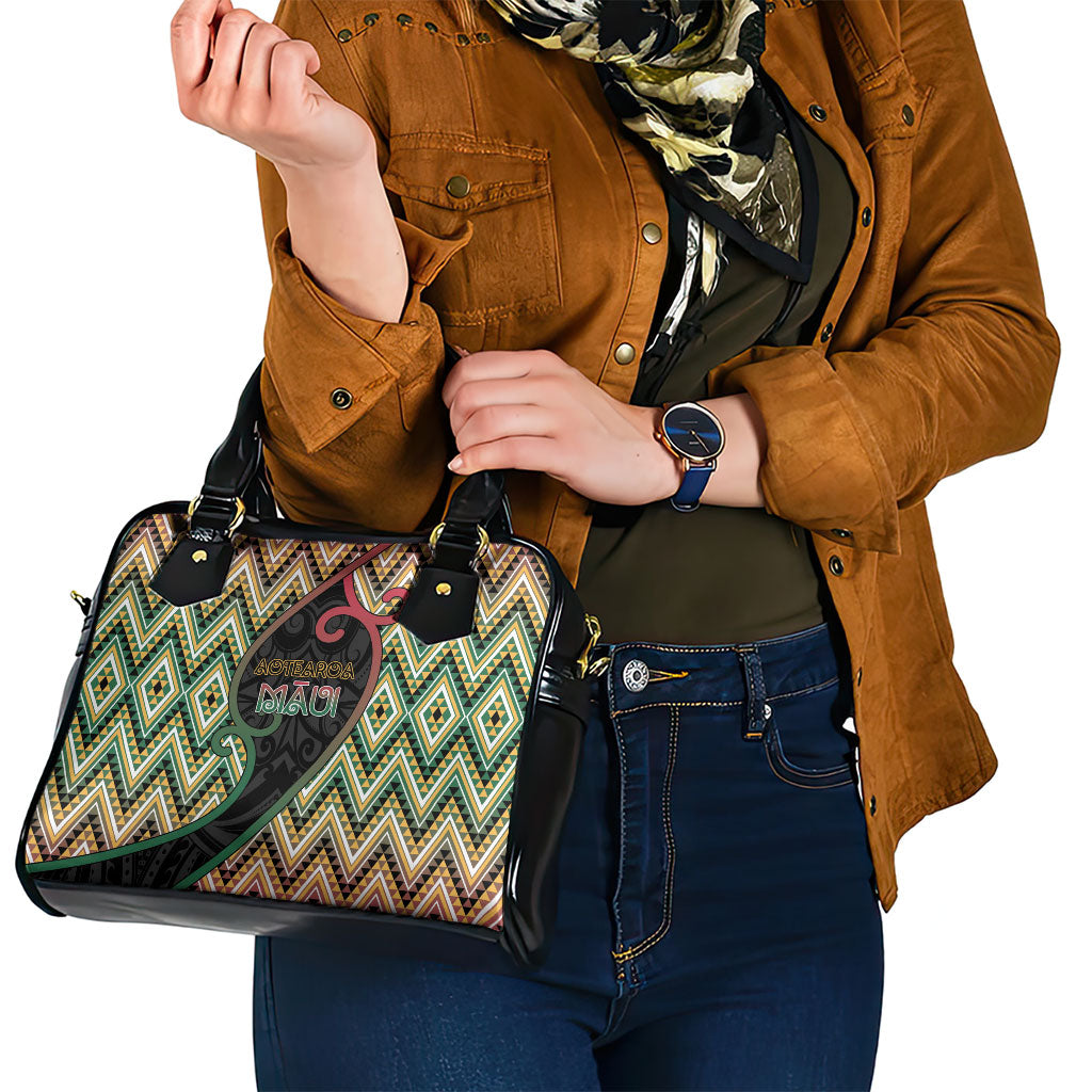 Aotearoa Atua Maui Shoulder Handbag Demigod Hero And Trickster Koru Patterns