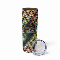 Custom Aotearoa Atua Maui Skinny Tumbler Demigod Hero And Trickster Koru Patterns