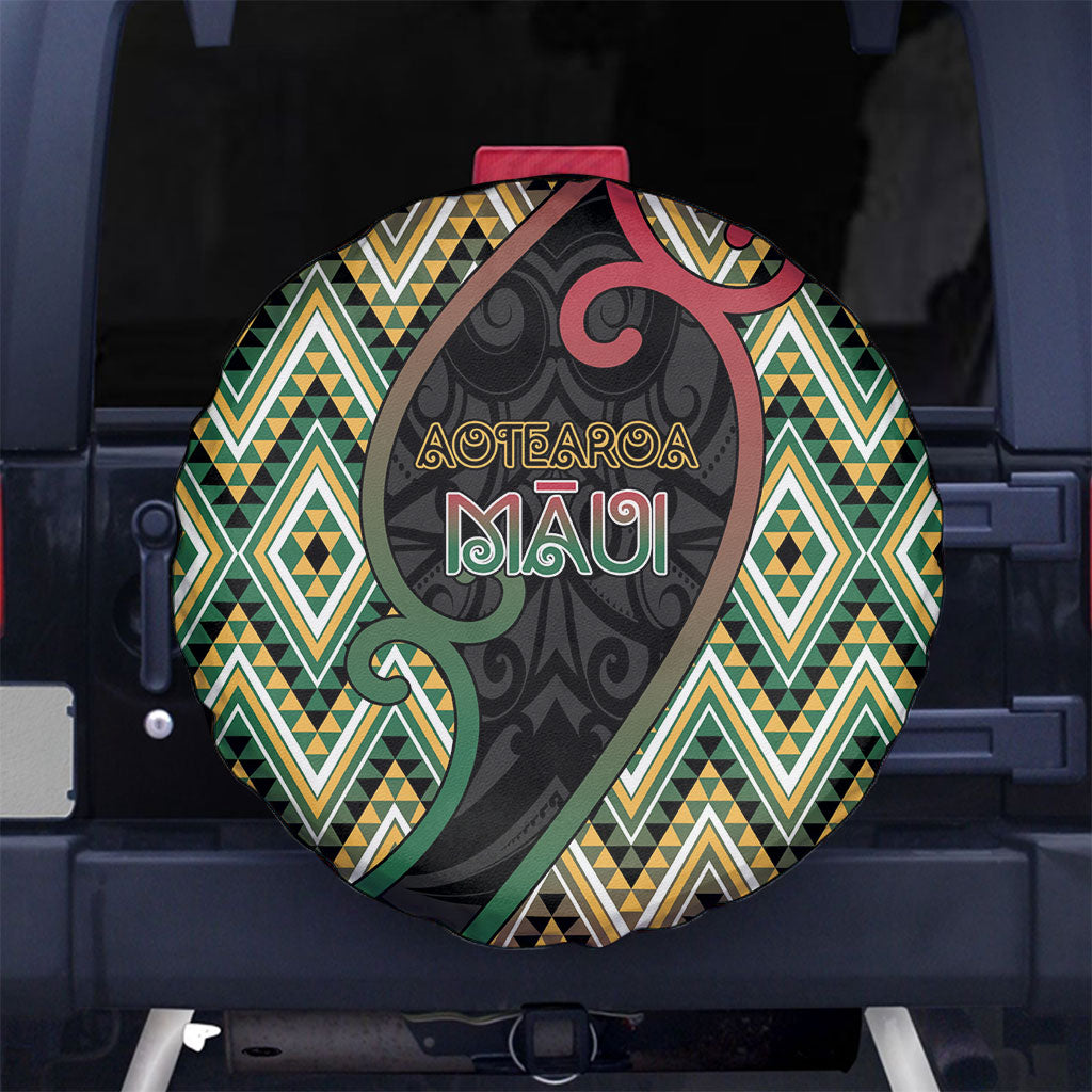 Aotearoa Atua Maui Spare Tire Cover Demigod Hero And Trickster Koru Patterns
