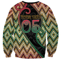 Custom Aotearoa Atua Maui Sweatshirt Demigod Hero And Trickster Koru Patterns