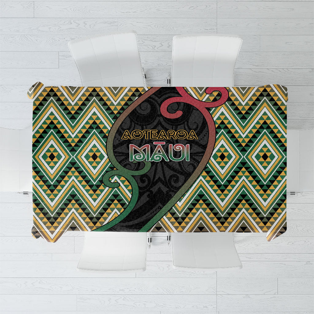 Aotearoa Atua Maui Tablecloth Demigod Hero And Trickster Koru Patterns