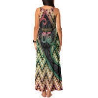 Custom Aotearoa Atua Maui Tank Maxi Dress Demigod Hero And Trickster Koru Patterns