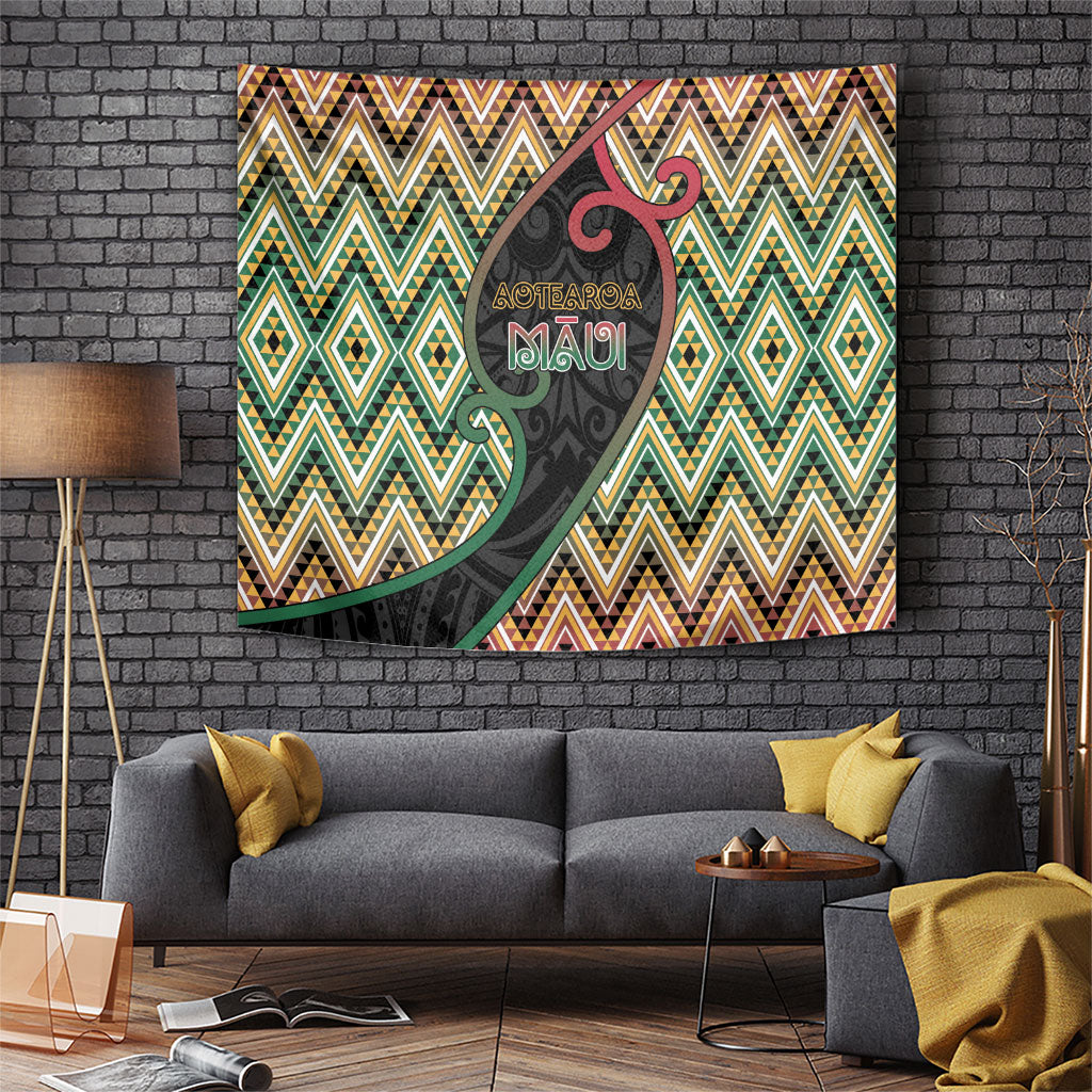 Aotearoa Atua Maui Tapestry Demigod Hero And Trickster Koru Patterns