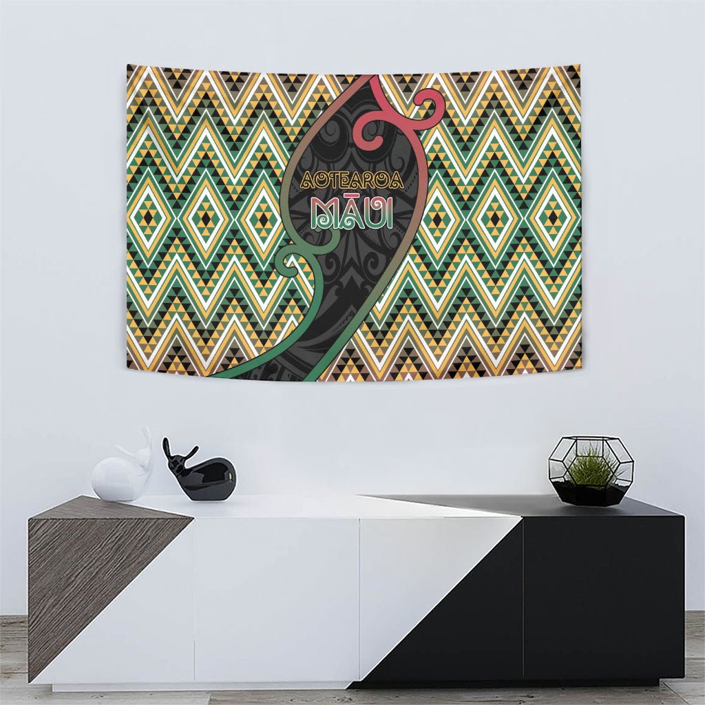 Aotearoa Atua Maui Tapestry Demigod Hero And Trickster Koru Patterns