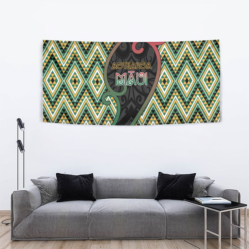 Aotearoa Atua Maui Tapestry Demigod Hero And Trickster Koru Patterns