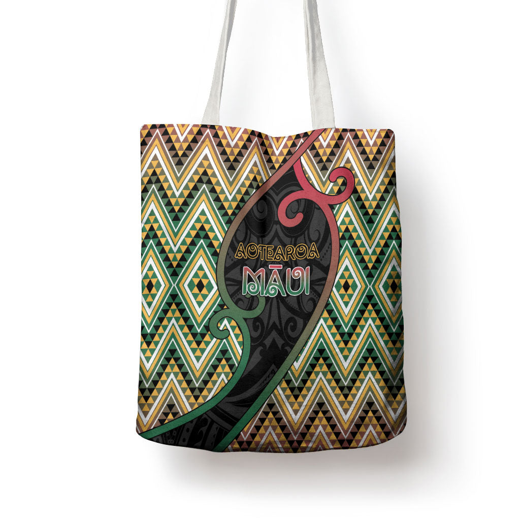 Aotearoa Atua Maui Tote Bag Demigod Hero And Trickster Koru Patterns