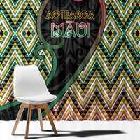 Aotearoa Atua Maui Window Curtain Demigod Hero And Trickster Koru Patterns