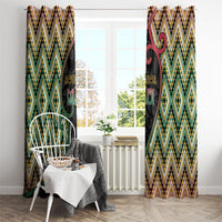 Aotearoa Atua Maui Window Curtain Demigod Hero And Trickster Koru Patterns