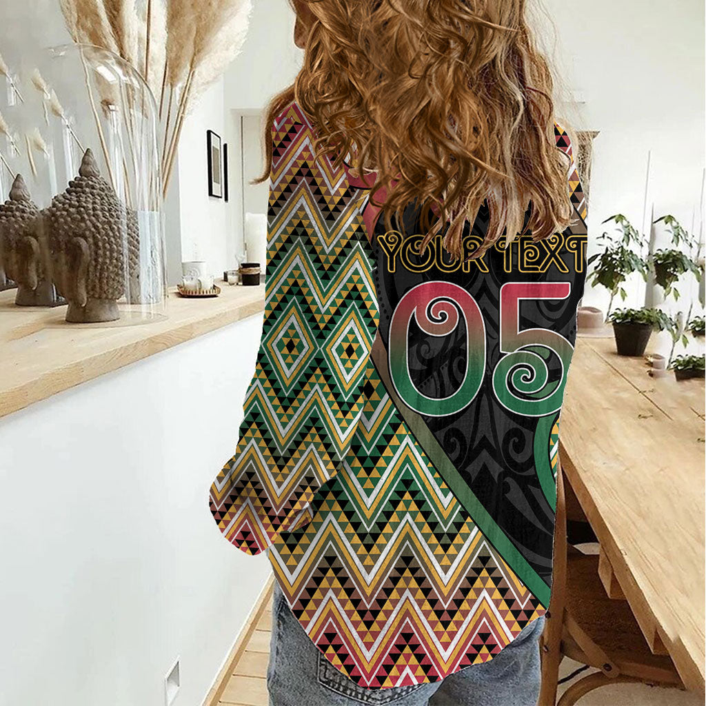 Custom Aotearoa Atua Maui Women Casual Shirt Demigod Hero And Trickster Koru Patterns