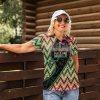 Custom Aotearoa Atua Maui Women Polo Shirt Demigod Hero And Trickster Koru Patterns