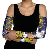 Tokelau Christmas Arm Sleeves Santa With Tuluma Xmas Tribal Waves - Polynesian Pride