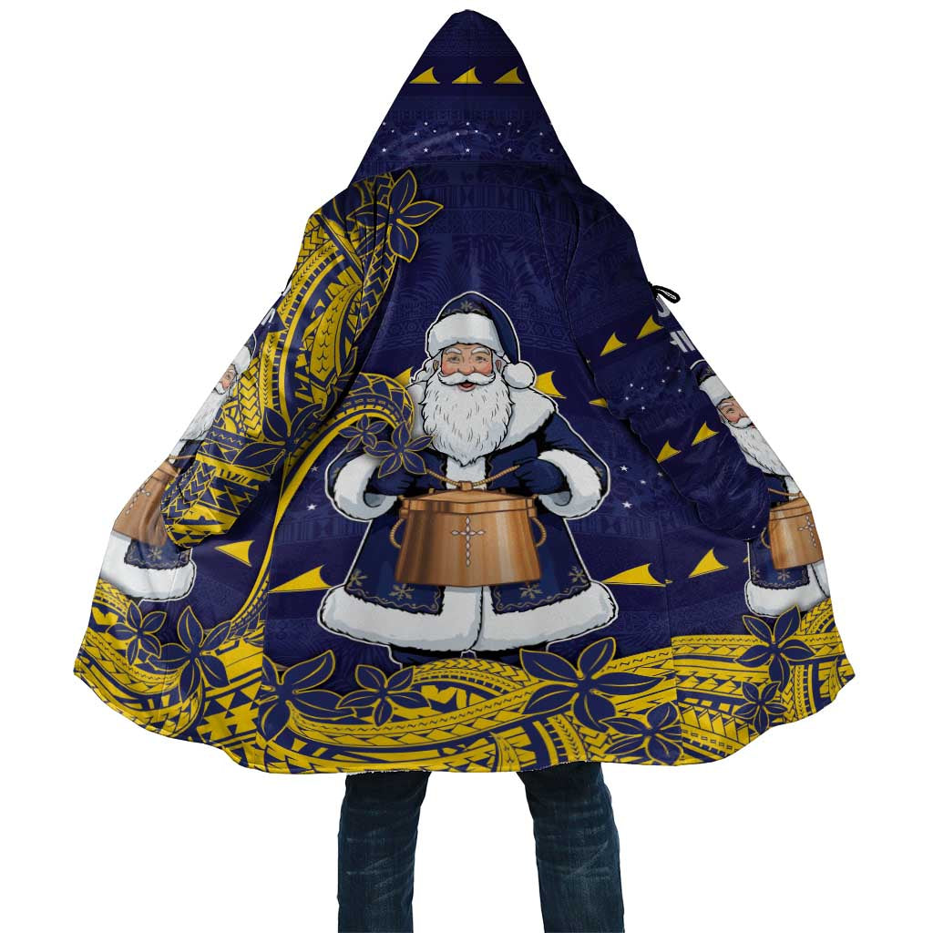 Tokelau Christmas Cloak Santa With Tuluma Xmas Tribal Waves - Polynesian Pride