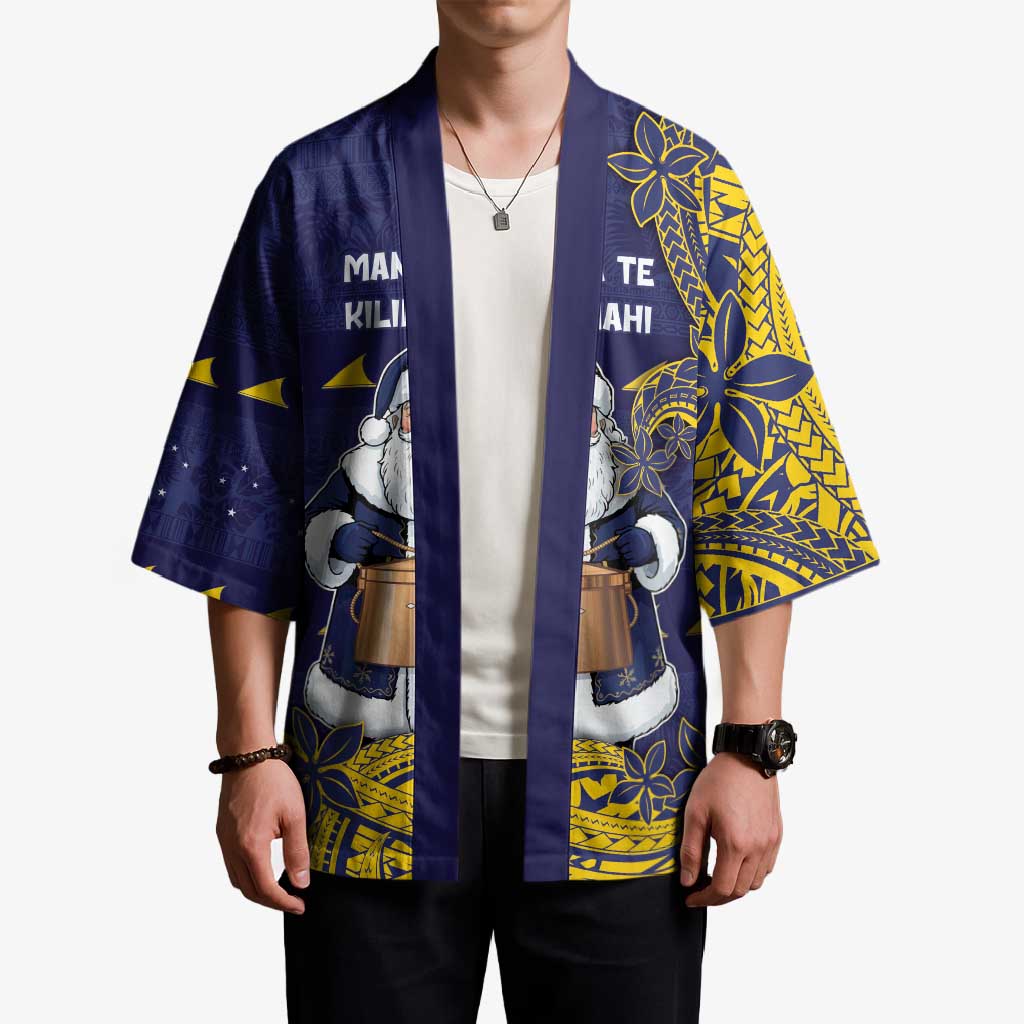 Tokelau Christmas Kimono Santa With Tuluma Xmas Tribal Waves - Polynesian Pride