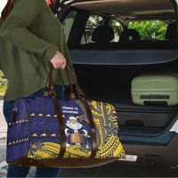 Tokelau Christmas Travel Bag Santa With Tuluma Xmas Tribal Waves - Polynesian Pride