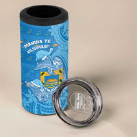 Tuvalu Christmas 4 in 1 Can Cooler Tumbler Dolphins Santa Xmas Tribal Waves - Polynesian Pride