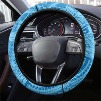 Tuvalu Christmas Steering Wheel Cover Dolphins Santa Xmas Tribal Waves - Polynesian Pride
