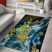 Tuvalu Area Rug Dolphin On The Waves