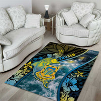 Tuvalu Area Rug Dolphin On The Waves